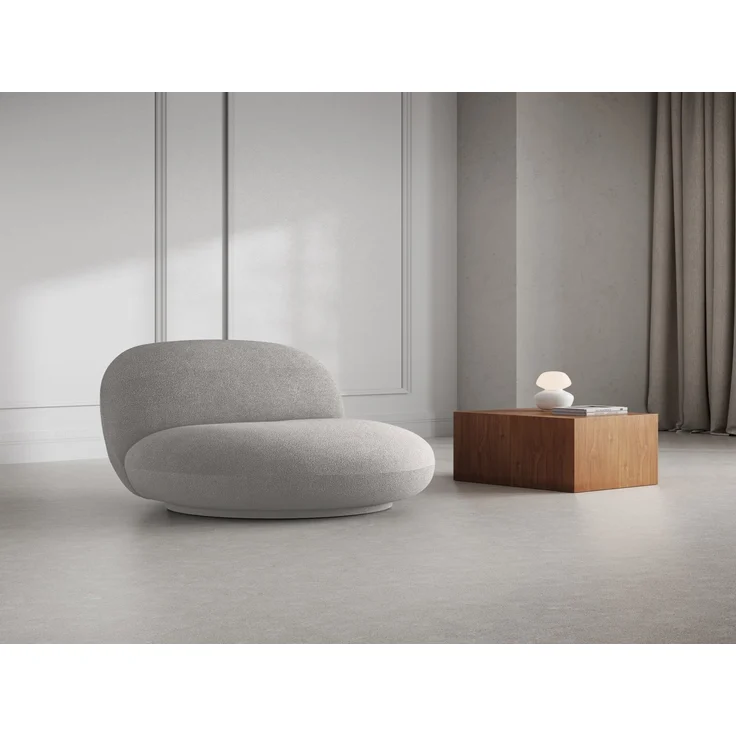Micadoni Drehbarer Sessel Chuck Boucle Hellgrau – Bild 5
