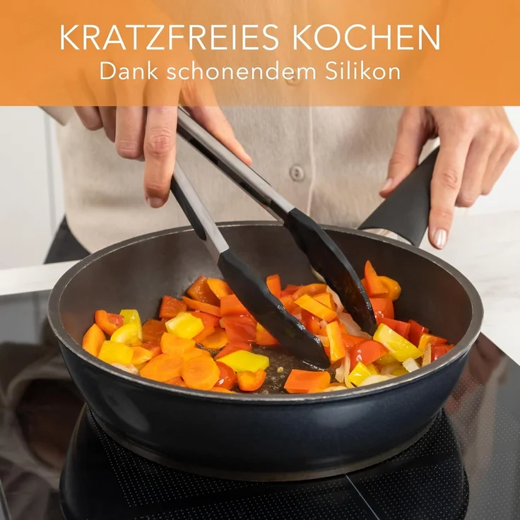 AVANA Kochbesteck-Set Silikon Küchenhelfer Hitzebeständig Kochgeschirr Küchenutensilien (10 Stück), Kochzange, Schneebesen, Spachtel, Backpinsel, Pfannenwender – Bild 6
