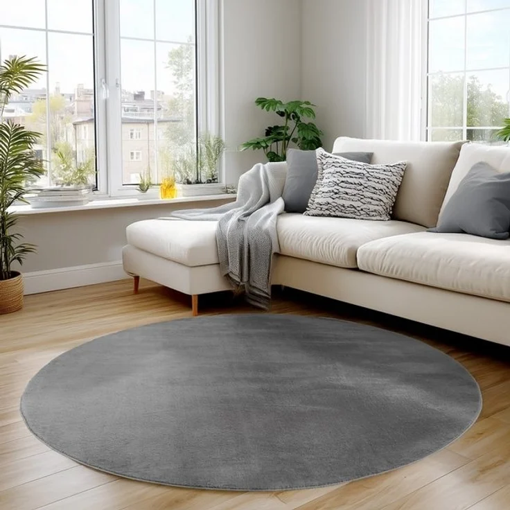 Carpettex Veloursteppich Unicolor - Einfarbig, Läufer, Höhe: 11 mm, Perfekt geeignet für Wohnzimmer, Schlafzimmer,Küche,Kinderzimmer – Bild 4