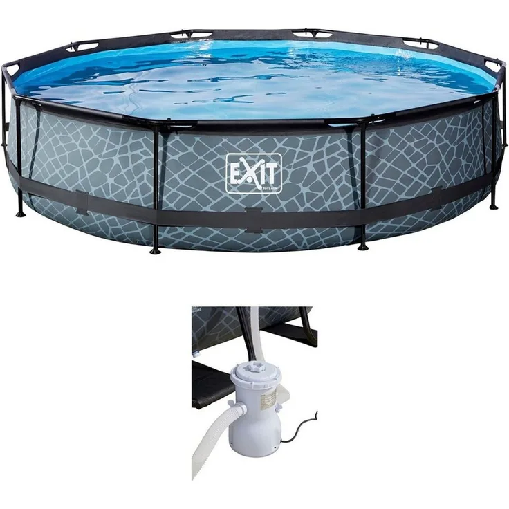 EXIT Swimming Pool Ø 360x76 cm grau