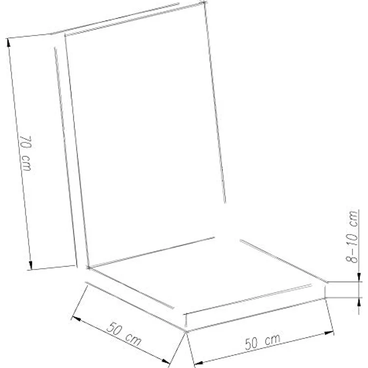 Chicreat Set mit 2 Hochlehnersesseln, 120 x 50 x 8 cm, Dunkelgrau – Bild 5
