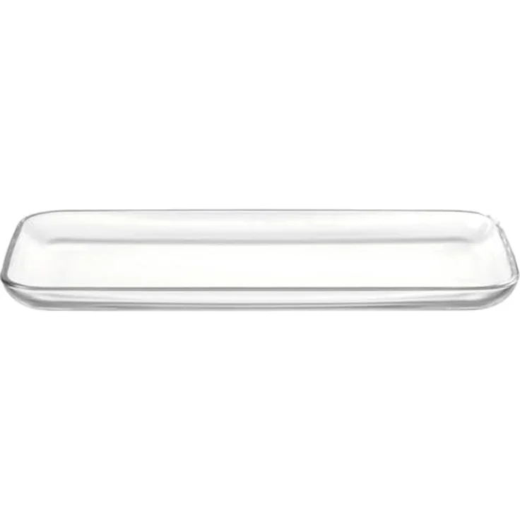 Leonardo Ciao Glasplatte, spülmaschinengeeignete Servierplatte für Kuchen, Gebäcke oder Canapés, Klarglas, 2,5 x 33 x 16 cm, 550 g, 025831 – Bild 1