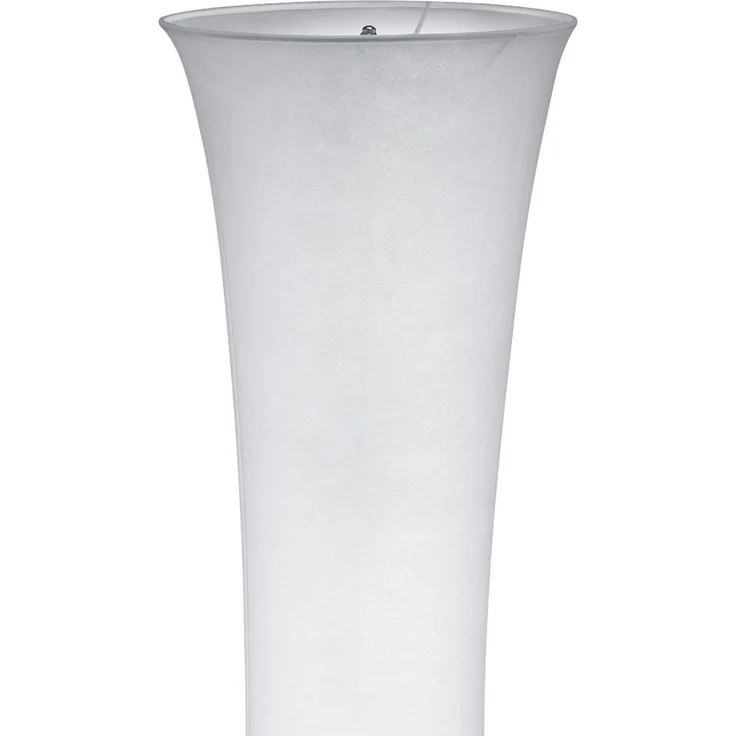LED Stehleuchte, Textil, weiß, Metall, Fußschalter, D 35 cm, H 123 cm – Bild 4