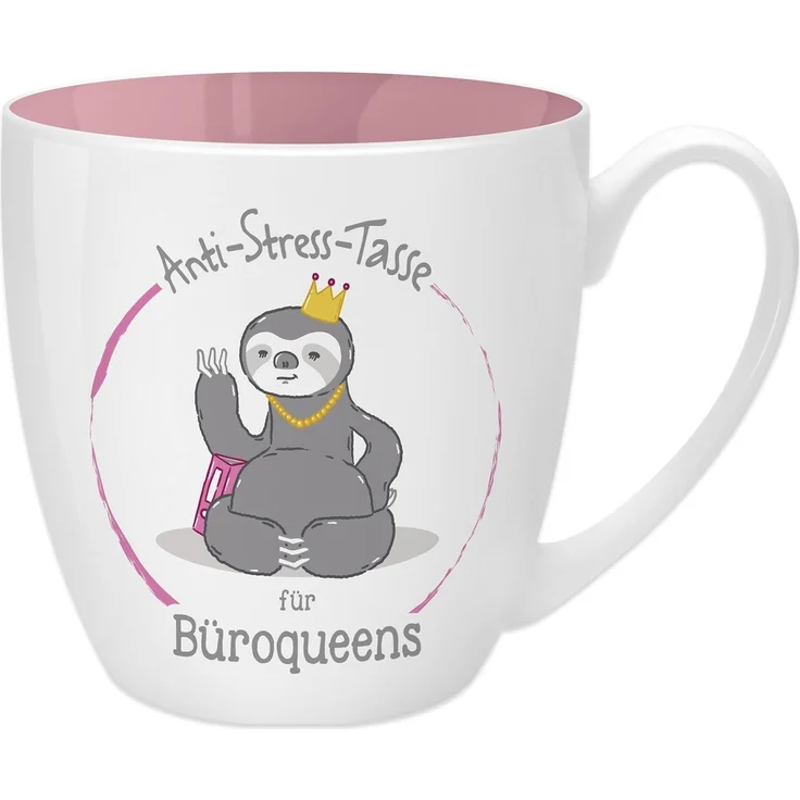 GRUSS & CO Anti-Stress-Tasse Motiv "Büroqueen" | Tasse mit Spruch, 45 cl, New Bone China | Geschenk Kollegin | 45488 – Bild 1