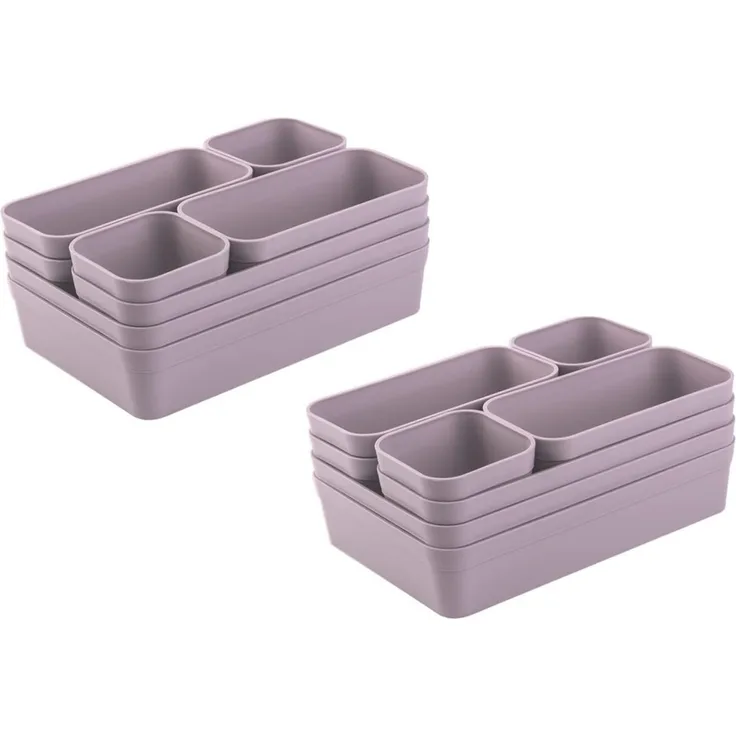 Engelland Schubladeneinsatz Schubladen-Organizer (Vorteils-Set, 16 St, individuelle Anordnung, passend für alle gängigen Schubladen), BPA-frei, spülmaschinengeeignet, gefrierschrankgeeignet