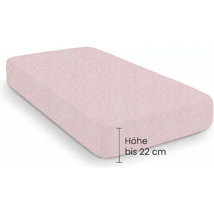 biberna Melange-Flanell Spannbetttuch 0841380 MELANGE UNI, rose, 1x 140x200 cm - 160x200 cm – Bild 7