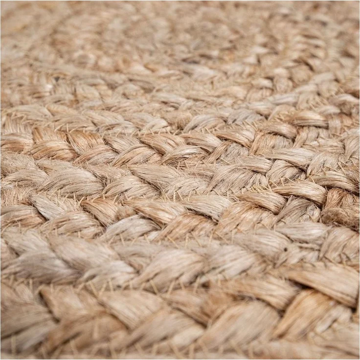 Paco Home Teppich Viborg 594, rund, Höhe: 6 mm, Jute, Modern, Boho, Ethno, Handgefertigter Natur-Teppich – Bild 2