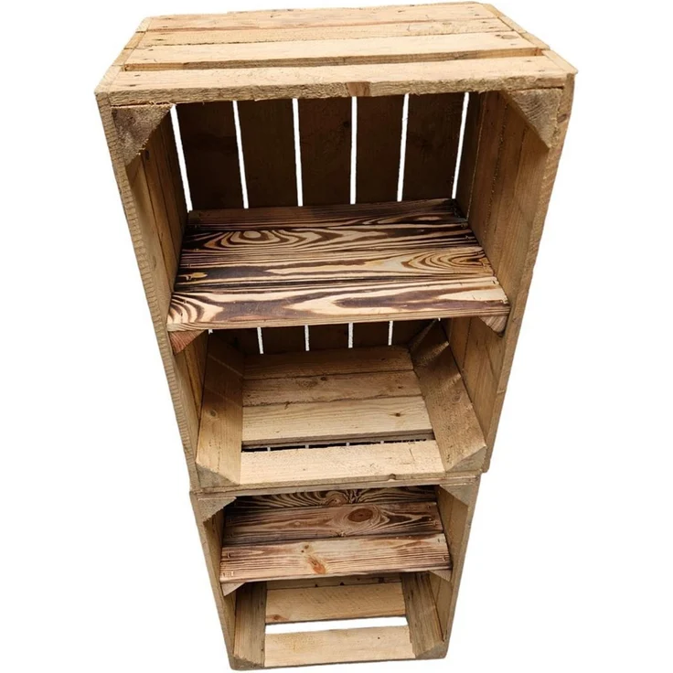 Holzkisten Vintage 3er Set 50 x 40 x 30cm Ablage kurz – Bild 9