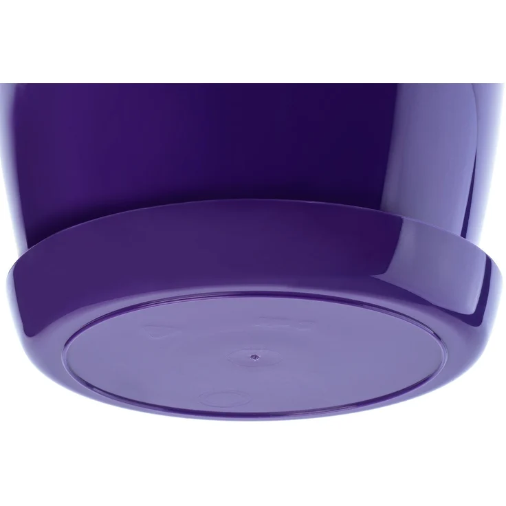KADAX Blumentopf mit Ständer, Blumentopf mit Kunststoffabdeckung, 16 cm, violette Blumen – Bild 5