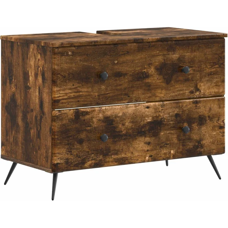 vidaXL 3-teiliges Badezimmer-Schranksystem BREDA Raucheiche 3417806 – Bild 5