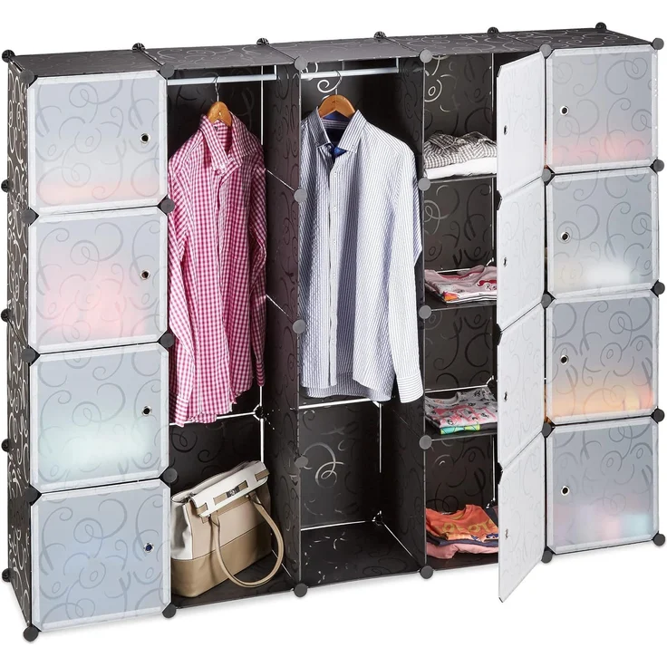 Relaxdays Kleiderschrank Stecksystem 14 Fächer – Bild 3