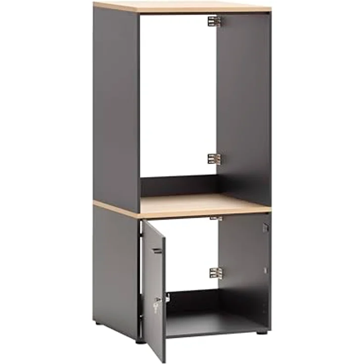 Schildmeyer Waschmaschinenumbau und Mehrzweckschrank Set Solea 702004, anthrazit, 67,1 x 60 x 154,7 cm – Bild 5