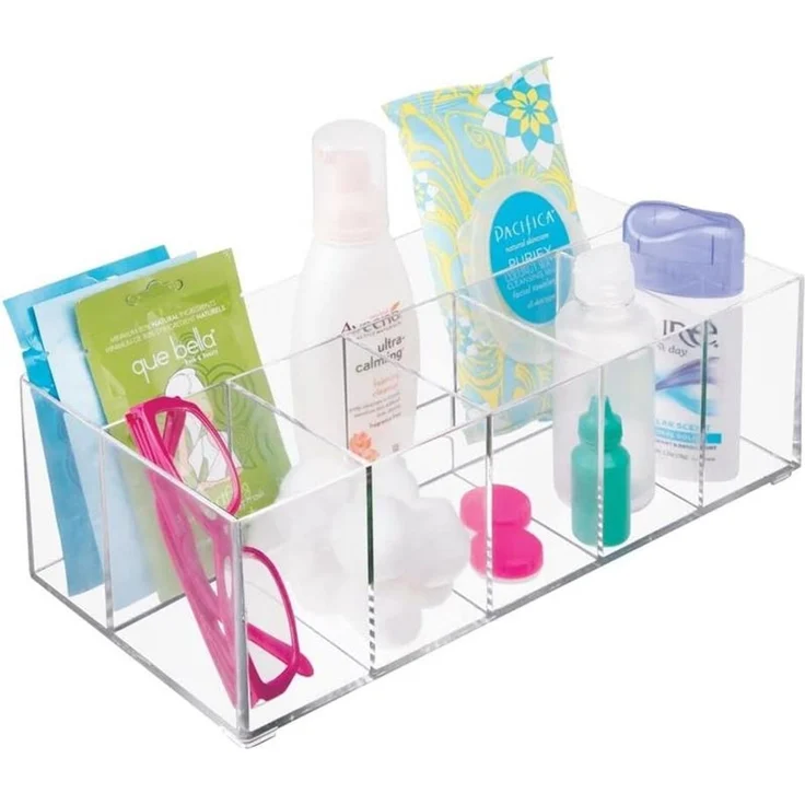 Schminkaufbewahrung Kosmetik Organizer 6 Fächer mDesign BPA frei transparent – Bild 5