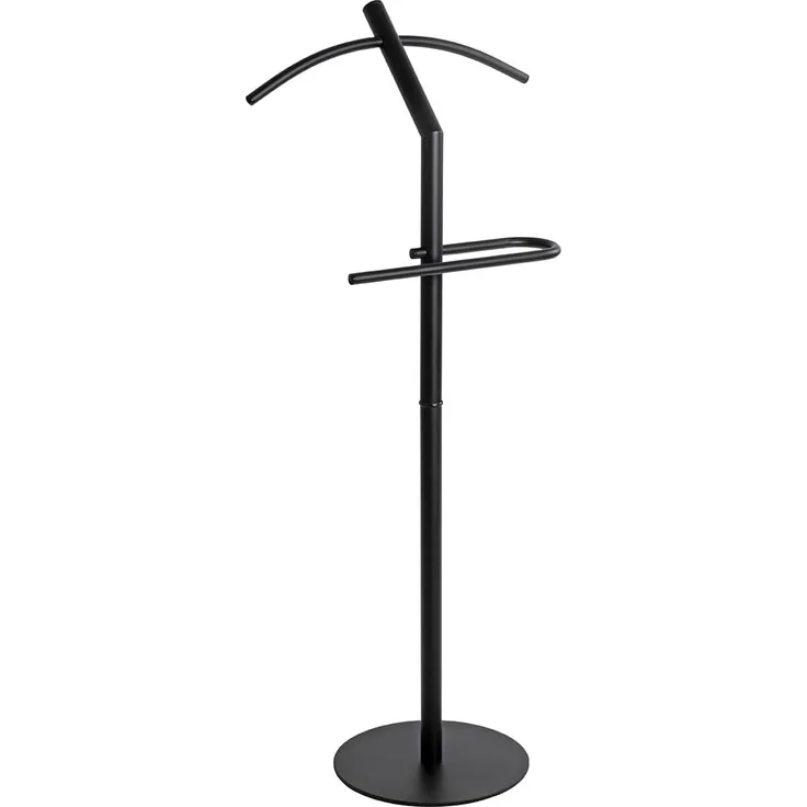 HAKU Möbel Herrendiener, schwarz, Metall - Maße: B 47 x H 111 x T 30 cm, Style: Modern