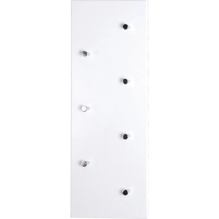 HAKU Möbel 42390 Wandgarderobe 80 x 5,5 x 30 cm, weiß/Chrom/Nickel – Bild 4