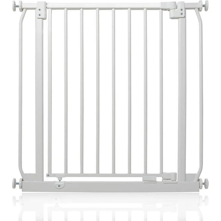 Safetots Elite Sicherheitsschutzgitter, 71cm - 80cm, Mattweiß, Treppenschutzgitter mit Druckmontage, Sicherheitsbarriere, Einfache Installation – Bild 1