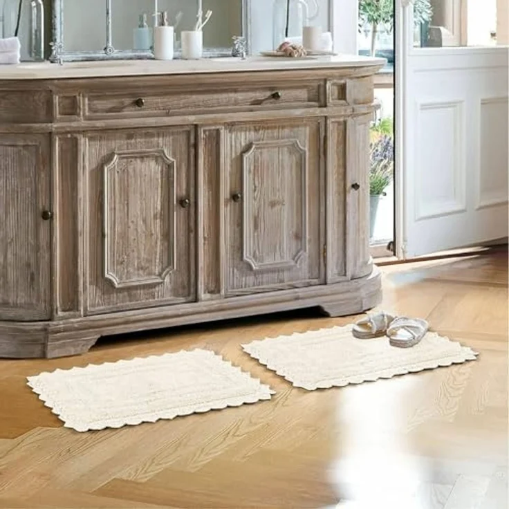 Mirabeau Badematte Badematte Yalexir creme, Höhe 400 mm, 100% Baumwolle – Bild 3
