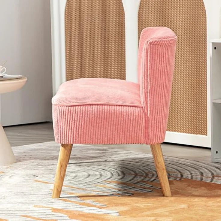 HOMCOM 2-Sitzer Sofa, Rosa, Skandi Design mit pflegeleichtem Stoffbezug, 56.5x77x117 cm – Bild 8