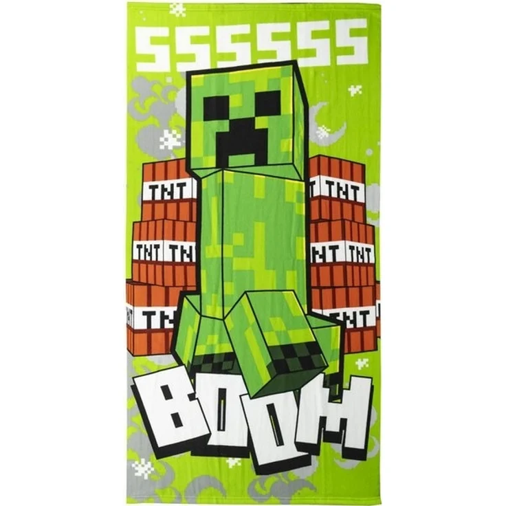 Strandtuch Kinder Jungen Minecraft Badetuch 70x140 cm Urlaub Must Haves – Bild 4