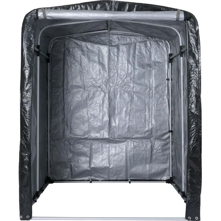 Fahrradgarage HWC-N61, Foliengarage Aufbewahrungsgarage Garagenzelt, Alu UV-Schutz wasserfest, 201x157x201cm ~ anthrazit – Bild 7