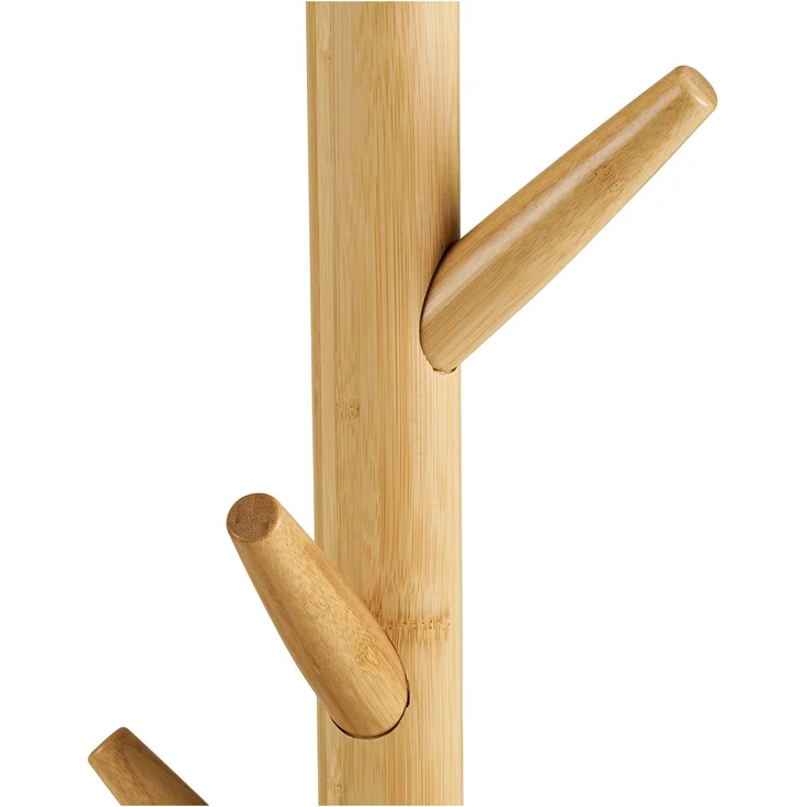 Garderobenständer >Wanaka< in Bambus, Massivholz - 50x163x50cm (BxHxT) – Bild 4