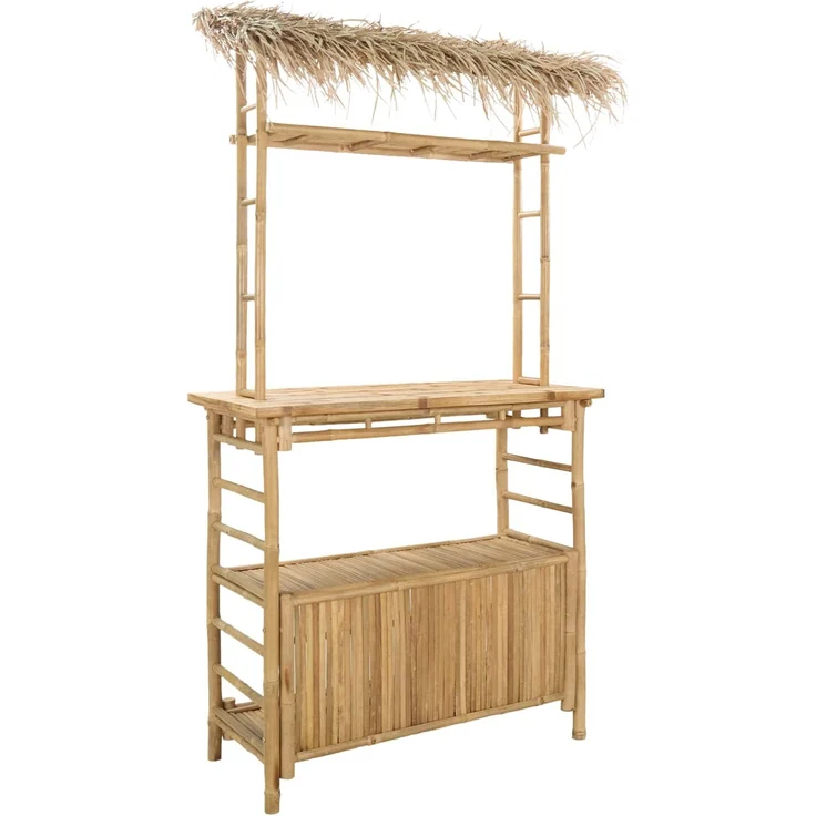 vidaXL Outdoor Bar Tisch und Hocker 3 stk. Natur Bambus 3469654 – Bild 3