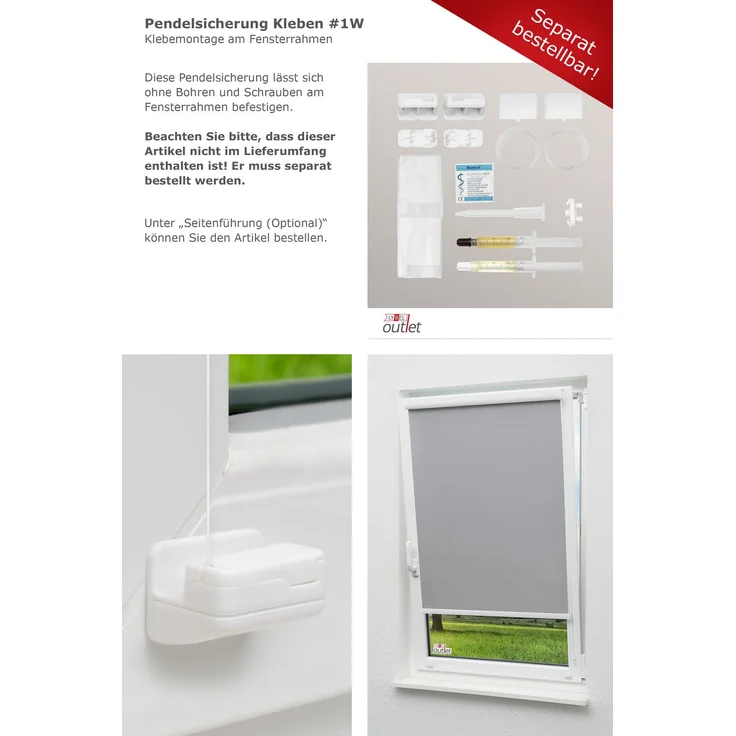 Lysel - Qualitätskassettenrollo abdunkelnd steingrau, (B x H) 100cm x 175cm in grau/steingrau – Bild 10