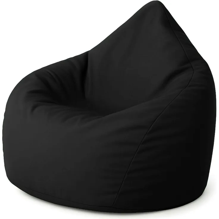 PATCH HOME Patchhome Sitzsack Tropfenform - Schwarz für In & Outdoor XL 300 Liter - mit Styropor Füllung in 25 versch. Farben und 3 Größen