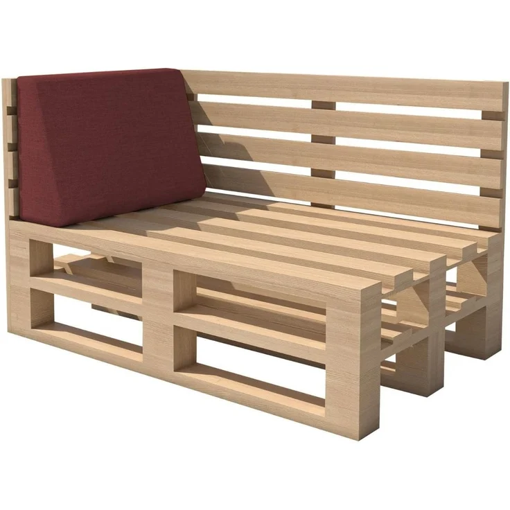 chilly pilley Palettenkissen Gartenkissen Palettenauflage Palettenpolster Indoor Outdoor Waschbar Abnehmbar Sitzkissen Rückenkissen (Seitenkissen 60 x 40 x 10/20, Dunkelrot) – Bild 1
