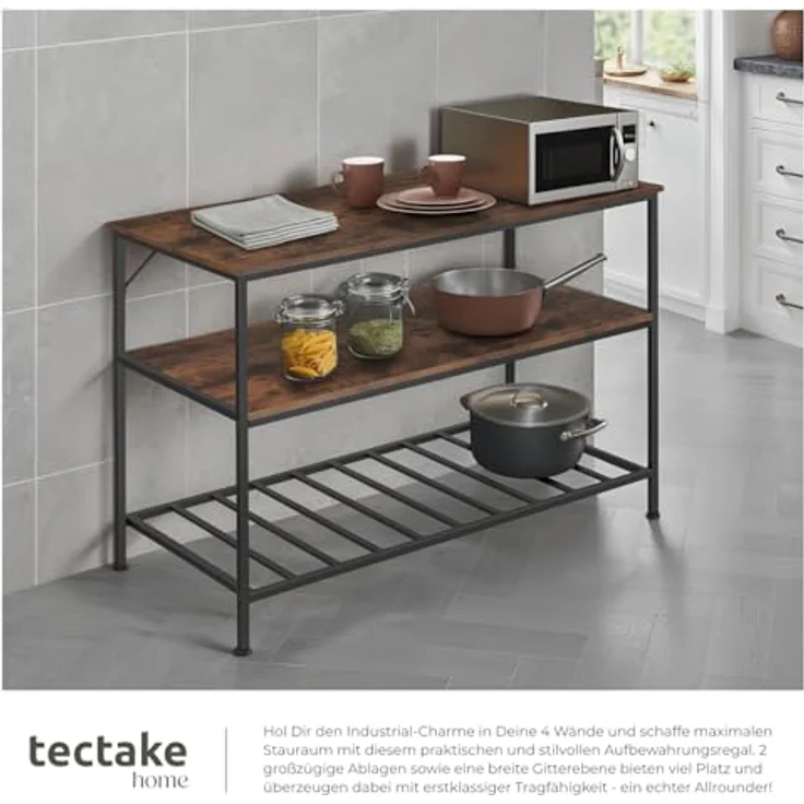 tectake Küchenregal Akeley, Set 1-tlg, Industrial Style – Bild 7