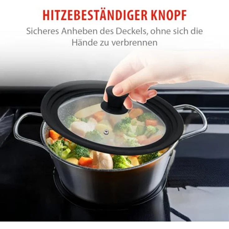 Glasdeckel mit Silikonring 28cm ALPINA – Bild 5