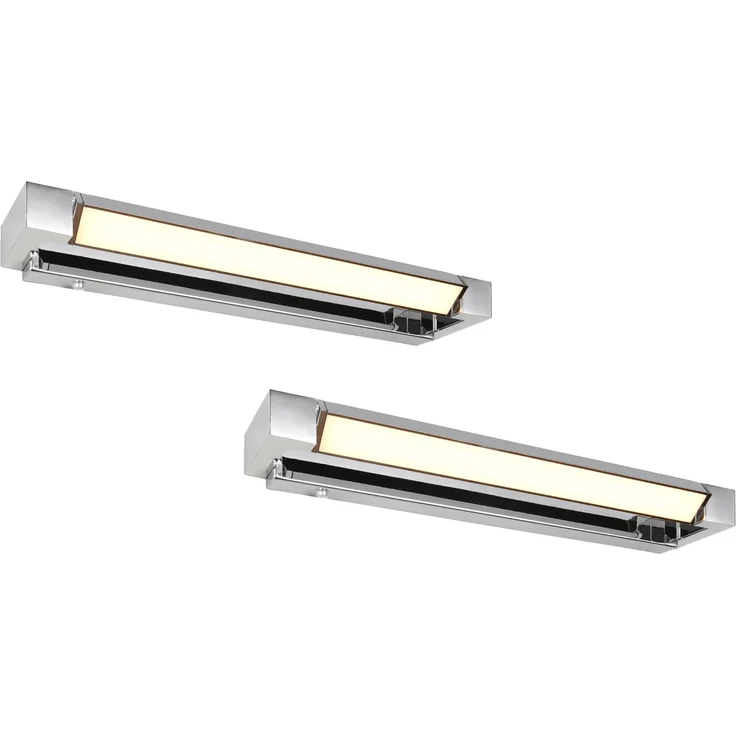2er SET dimmbare LED Bad Spiegelleuchten schwenkbar, Chrom Breite 50cm – Bild 2