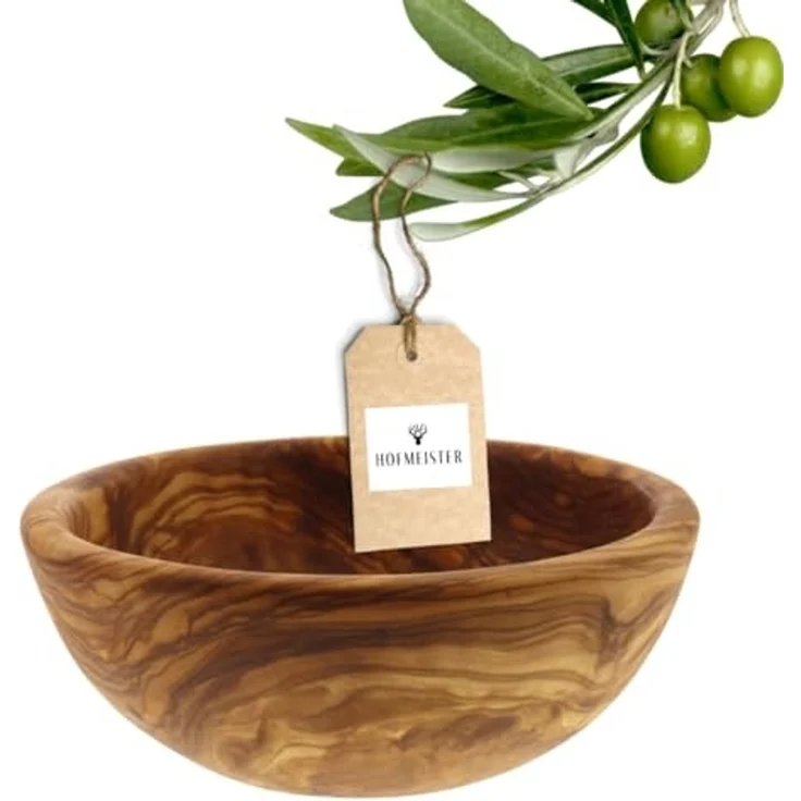 Hofmeister Schale Olivenholz 18 cm Holzschale Obst Müsli, Olivenholz – Bild 1