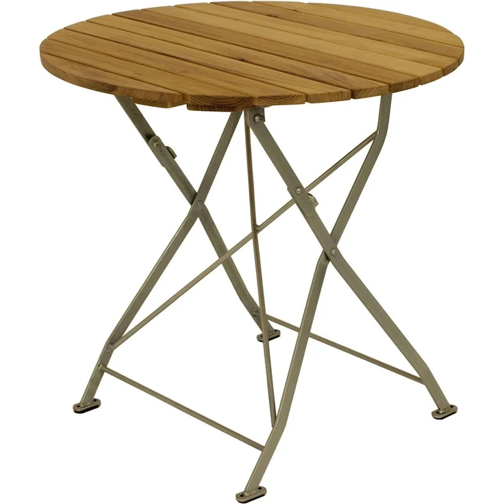 DEGAMO PASSAU II Garnitur 3-teilig, Metall + Robinie, verzinkt/natur, Tisch 77cm rund – Bild 4