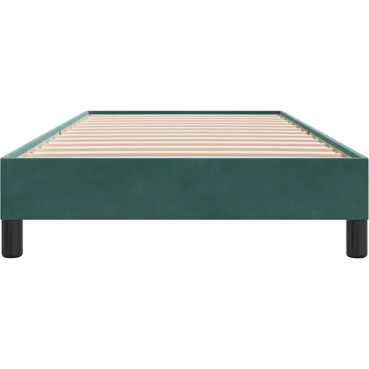 vidaXL Boxspringbett ohne Matratze Dunkelgrün 100x210 cm Samt 3315816 – Bild 5