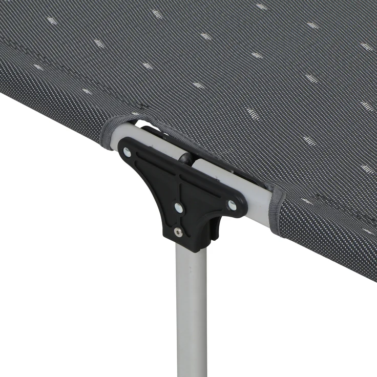 greemotion XXL Liege Lucca, klappbar, 5-fach verstellbare Rückenlehne, ergonomisch, Aluminium, wetterfest, leicht, Textilene, grau – Bild 4
