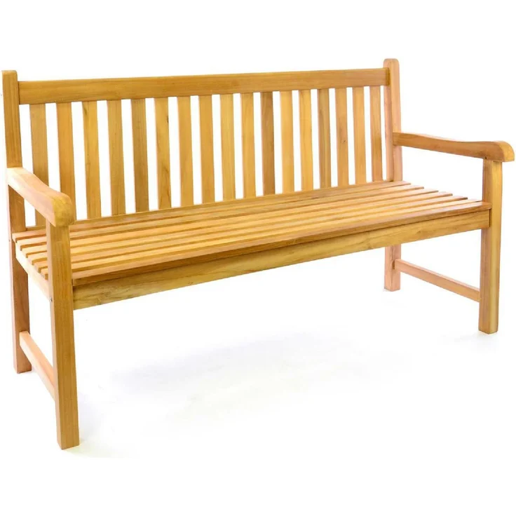 VCM Gartenbank, 3-Sitzer Parkbank aus hochwertigem Teak Holz A++, natur, 150 cm
