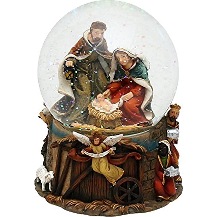 Dekohelden24 Schneekugel Schneekugel, Heilige Familie, mit Sound, Maße H/B/Ø Kugel: ca. 14,5 x (1 St) – Bild 2