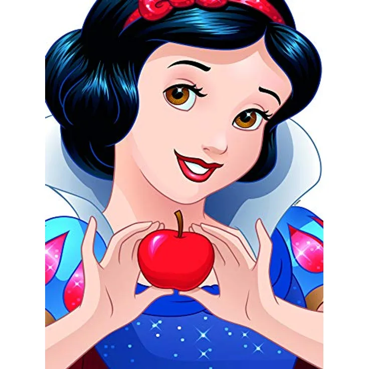 Komar Disney Wandbild Snow White Portrait, Kunstdruck 30x40cm, seidenmatter Oberfläche, fotorealistische Druckqualität, bunt, ohne Rahmen