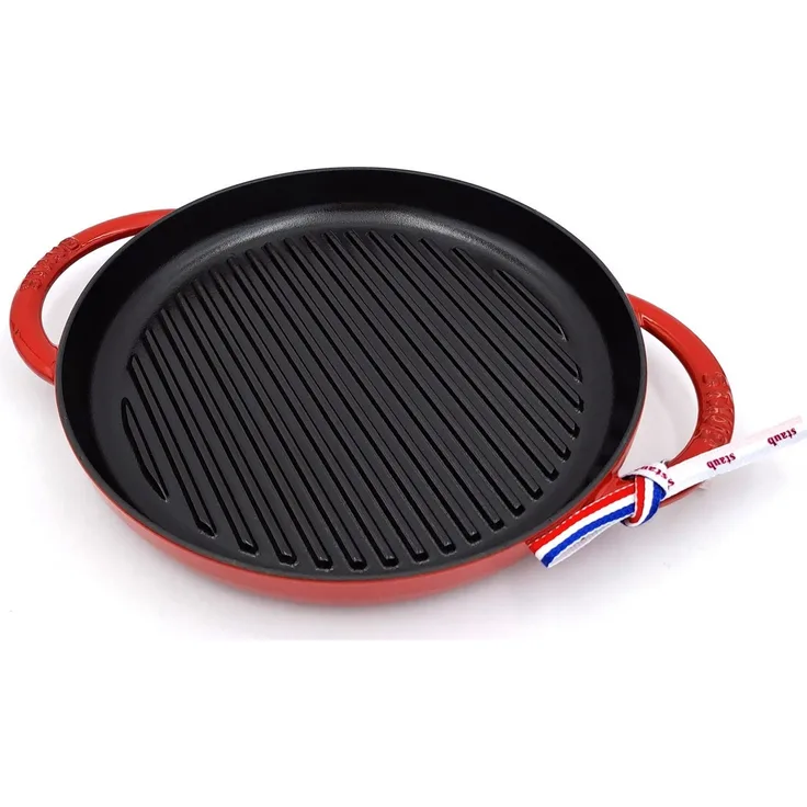 Staub Kochtopf Staub Grillpfanne rund 26 cm kirschrot