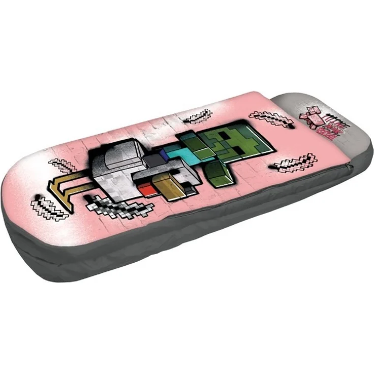 Minecraft Kinderschlafsack mit Luftmatratze 150 × 62 × 20 cm inklusive Pumpe und Reißverschlussbezug – Bild 2