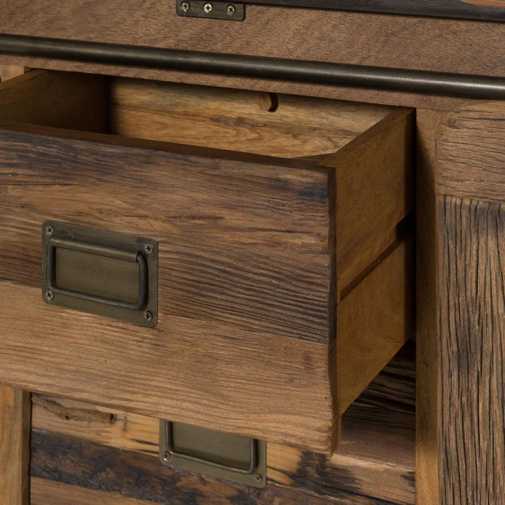 Highboard Mango / Altholz 150x45x160 natur lackiert RAILWAY LIMITED #125 – Bild 6