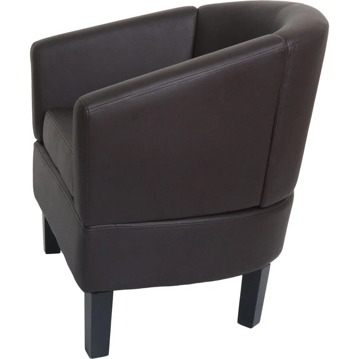 Lounge-Sessel HWC-O17, Sessel Clubsessel Cocktailsessel, FSC®-zertifiziert Kunstleder ~ braun – Bild 8