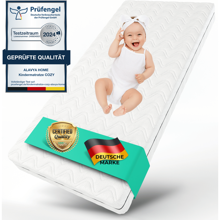 Babymatratze COZY 70x140 Weiß - ohne Spannbettlaken
