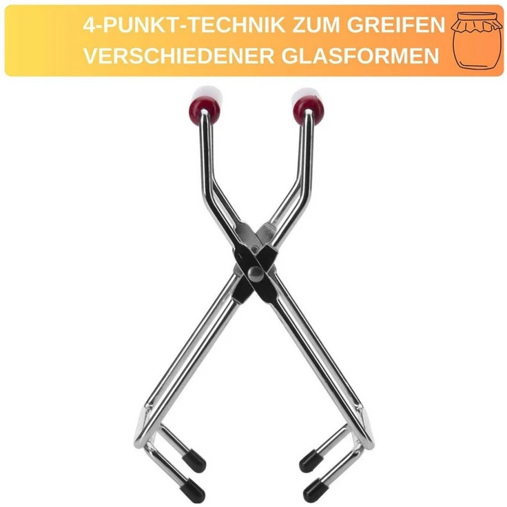 Thiru Einmachglas Glasheber, verchromt für unterschiedliche Glasformen und -größen, 2x verchromt – Bild 4