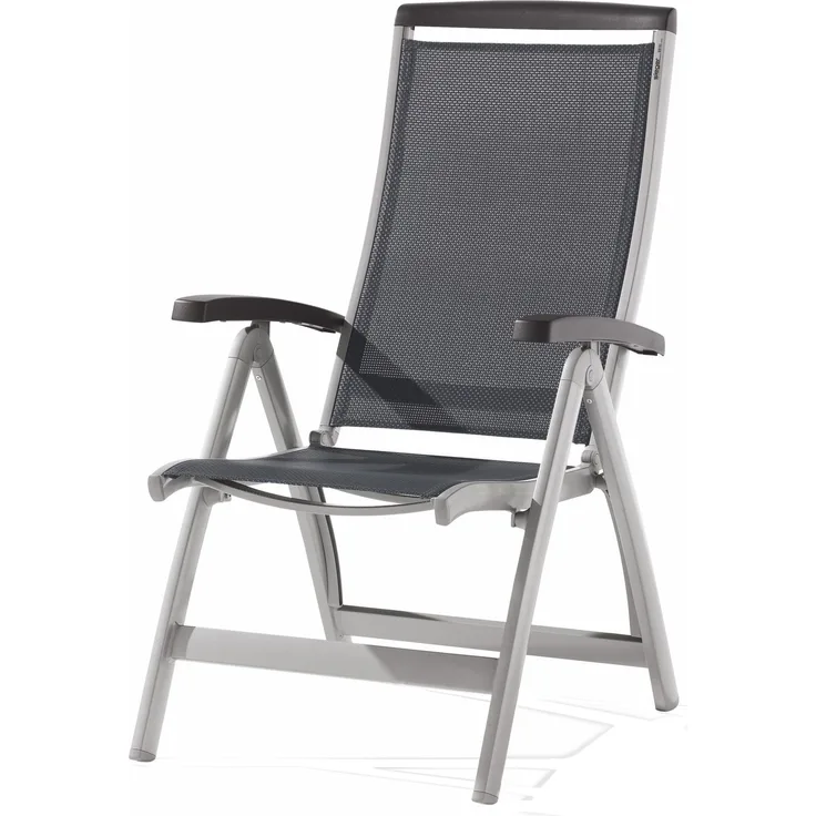 Sieger Royal Klappsessel klappbar, Aluminium Graphit 63 x 112 x 75 cm