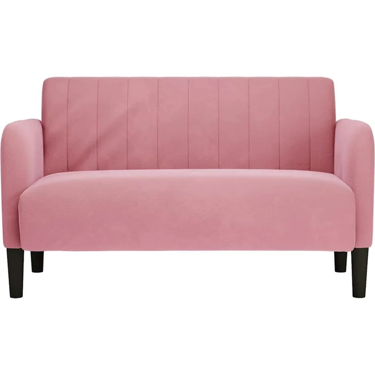 vidaXL Zweisitzer-Sofa Rosa 109 cm Samt 4100590 – Bild 3
