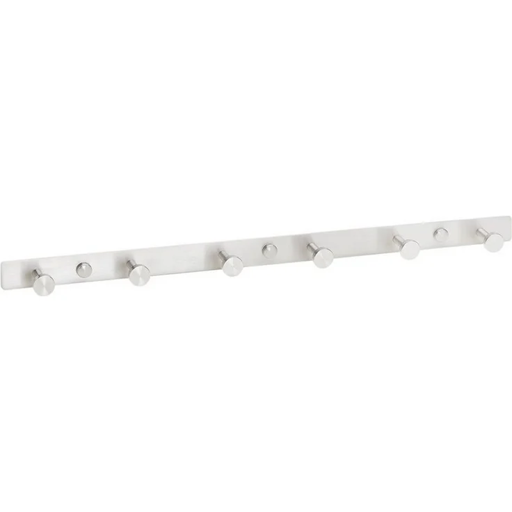 SO-TECH® Garderobenleiste Hakenleiste JOEL echt Edelstahl Garderobenhaken Wandhaken (2 St), mit 8 Haken - Länge 610 mm – Bild 1