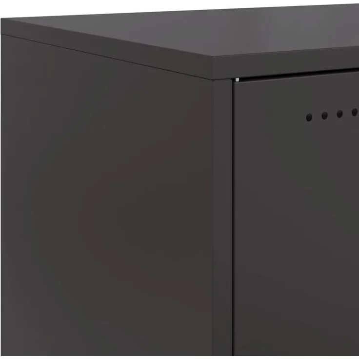 vidaXL Sideboard Schwarz 68x39x72 cm Stahl 846656 – Bild 9