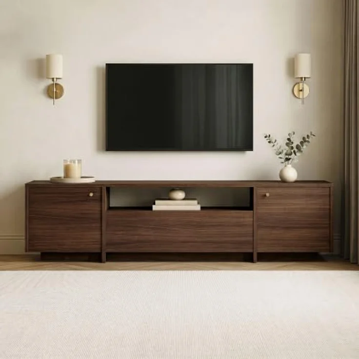 Skye Decor Lowboard Alvar, Milano-Nussbaum, 180 cm Breite, geradliniges Design mit großzügigem Stauraum – Bild 3
